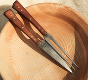 MEDIEVAL CUTLERY SET, KNIFE AND FORK - COUTEAUX ET ENTRETIEN