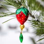 STRAWBERRY YULE DECORATION FROM BOHEMIA - DÉCORATIONS DE NOËL