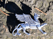 SCYTHIAN GRIFFIN, SILVER PENDANT BY WULFLUND, AG 925 - PENDANTS - HISTORICAL JEWELRY