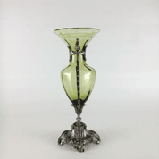 GREEN MAN, MASCARON, HISTORICAL GLASS VASE - HISTORICAL GLASS