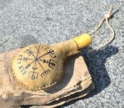 SMALL PHIAL FOR HERBS AND SMALL ITEMS, ICELANDIC RUNES - FLASCHEN