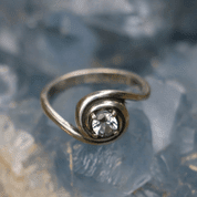 BAGUE ROMA EN ARGENTAVEC PIERRE - ANNEAUX