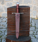 FREDRIK, MEDIEVAL TEMPLAR DAGGER WITH SEATH - COSTUME AND COLLECTORS’ DAGGERS