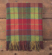 WICKLOW TARTAN, LAMBS WOOL BLANKET - WOOLEN BLANKETS AND SCARVES, IRELAND