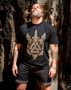 VALKNUT - VIKINSKÉ PÁNSKÉ TRIČKO BAREVNÉ - T-SHIRTS PAÏENS