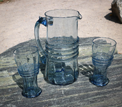 AQUARIA BLAUEN HISTORISCHEN GLAS, SET 2+1 - REPLIKEN HISTORISCHER GLAS