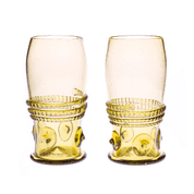 ARCADA, HISTORICAL GREEN GLASS - SET OF 2 - RÉPLIQUES HISTORIQUES DE VERRE