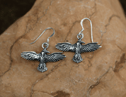 RAVENS SILVER EARRINGS - BOUCLES D'OREILLES - BIJOUX HISTORIQUE