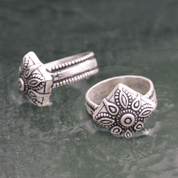 BAGUE MEDIEVALE, 12ÈME SIÈCLE, ARGENT 925 13G - ANNEAUX