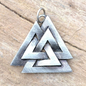 VALKNUT, PENDENTIF VIKING, ÉTAIN - INSPIRATION NORDIQUE ET VIKING