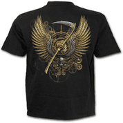 STEAM PUNK REAPER - T-SHIRT BLACK - T-SHIRTS POUR HOMMES, SPIRAL DIRECT