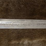 FAC FORTIA ET PATERE ETCHED SINGLE-HANDED MEDIEVAL SWORD FULL TANG - MEDIEVAL SWORDS