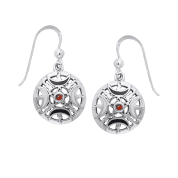 FIRE MOON PENTACLE, SILVER EARRINGS, AG 925 - OHRRINGE