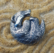 BADGER, PENDANT, STERLING SILVER - PENDANTS