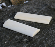 WHITE BONE SCALES WITH PUTTY 35 X 120 X 12 MM - MATÉRIEL POUR POIGNÉES DE COUTEAU