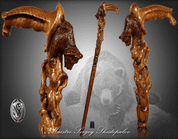 AWAKENING BEAR - WALKING STICK, CANE - WALKING CANES