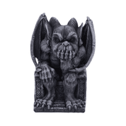 EDO DARK BLACK GROTESQUE GARGOYLE FIGURINE - FIGURES, LAMPS, CUPS