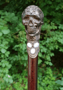 SKULL WITH GEMS - WALKING STICK - WALKING CANES