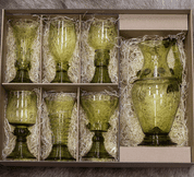 LIVIA, HISTORICAL GLASS SET 6 + 1 - HISTORICAL GLASS