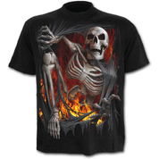 DEATH RE-RIPPED - T-SHIRT BLACK, SPIRAL DIRECT - T-SHIRTS POUR HOMMES, SPIRAL DIRECT