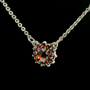 VENERA, PENDANT, GARNET, SILVER - NECKLACES