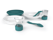 DINE DUO KIT TURQUOISE - BESTECK, EINANDER DOSEN