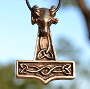 RAM HEAD BRONZE THOR HAMMER - WIKINGERAMULETTE