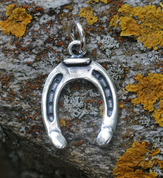 HORSESHOE, SILVER PENDANT - PENDANTS