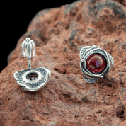 ETAIN, EARRINGS, GARNET, SILVER - EARRINGS WITH GEMSTONES, SILVER