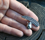 KNIGHT'S HELMET, PENDANT, STERLING SILVER - PENDANTS