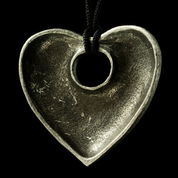 HEART, PEWTER PENDANT, AMULET - MIDDLE AGES, OTHER PENDANTS
