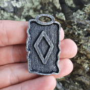 INGWAZ, RUNE PENDANT, ZINC - RUNE PENDANTS