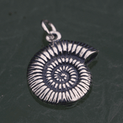 AMMONITE, STERLING SILVER PENDANT - NAUTICAL SILVER JEWELRY