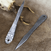 ARROW COUTEAU À LANCER GRAVÉ AVEC VEGVÍSIR - 1 PIÈCE - SHARP BLADES - THROWING KNIVES