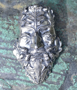 OAK GREEN MAN, STERLING SILVER PENDANT - PENDANTS