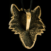 VUK, TÊTE DE LOUP, AMULETTE BRONZE - BIJOUX ANIMALIERS