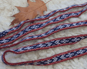 BLUE TABLET WOVEN BELT, BIRKA XI, 1 M - DECORATIVE TEXTILE BELTS