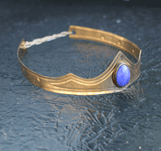 GRACIA - COURONNE GOTHIQUE MÉDIÉVALE, VERRE BLEU DE MINUIT - DIADÈMES, COURONNES