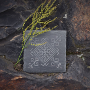 SQUARE SLATE COASTER - GARDEN DECOR