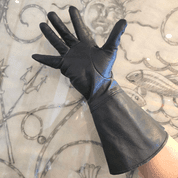 FENCING LEATHER GLOVES BLACK - LEATHER ARMOUR/GLOVES