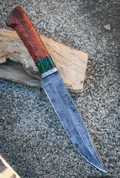 ARCANUS KNIFE - DAMASCUS STEEL, METEORITE, MALACHITE - DAMASCUS STEEL KNIVES