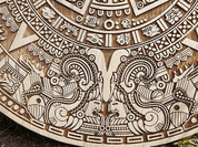 AZTEC CALENDAR WALL DECORATION 29CM WOOD - WOODEN STATUES, PLAQUES, BOXES