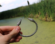 MIDGARDSORMR, VIKING BRACELET, SILVER - BRACELETS