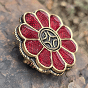 BROCHE ROSE MÉROVINGIENNE, BRONZE - ACCESSOIRES DE COSTUME