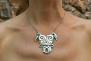 COEUR DU NORD, HUGIN ET MUNIN, COLLIER VIKING EN ARGENT - COLLIERS