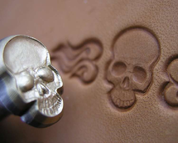 SKULL, LEATHER STAMP - LEATHER STAMPS