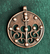 CELTIC LA TENE DRAGON OR BOAR TIN PENDANT, LOCALITY OF SKRYJE, CENTRAL BOHEMIA - CELTIC PENDANTS