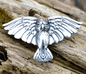 ATHENE NOCTUA - OWL, SILVER PENDANT - LARGE - PENDANTS