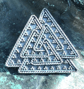 VALKNUT, WIKINGER-KNOTEN, ANHÄNGER, SILBER 925 - ANHÄNGER - SCHMUCK, SILBER