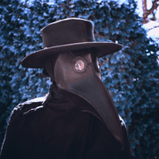 PLAGUE DOCTOR, LEATHER MASK AND HAT - LEATHER MASKS